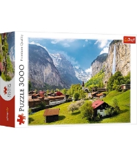 Imagine Puzzle Trefl 3000 orasul Lauterbrunnen Elvetia