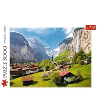 Imagine Puzzle Trefl 3000 orasul Lauterbrunnen Elvetia