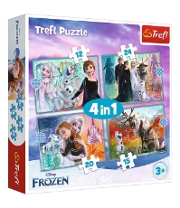 Imagine Puzzle Trefl 4 in 1 Frozen 2 Uimitoarea lume Disney