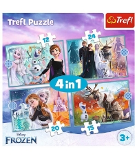Imagine Puzzle Trefl 4 in 1 Frozen 2 Uimitoarea lume Disney