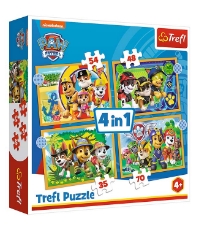 Imagine Puzzle Trefl 4 in 1 Patrula Catelusilor - sarbatorile