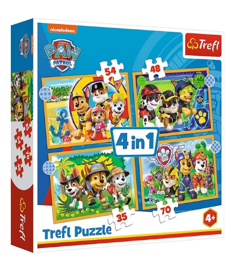 Imagine Puzzle Trefl 4 in 1 Patrula Catelusilor - sarbatorile