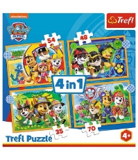 Imagine Puzzle Trefl 4 in 1 Patrula Catelusilor - sarbatorile
