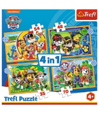 Imagine Puzzle Trefl 4 in 1 Patrula Catelusilor - sarbatorile