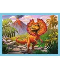 Imagine Puzzle Trefl 4 in 1 Lumea dinozaurilor