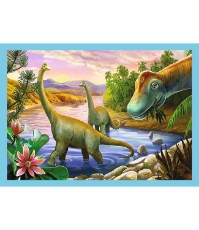 Imagine Puzzle Trefl 4 in 1 Lumea dinozaurilor