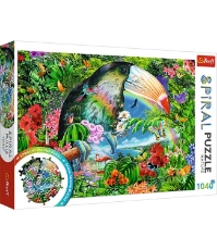 Imagine Puzzle Trefl Spiral 1040 piese Animale Tropicale