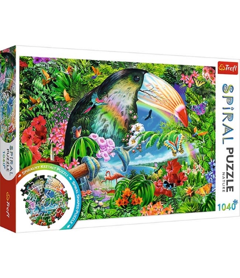 Imagine Puzzle Trefl Spiral 1040 piese Animale Tropicale