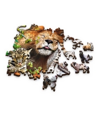 Imagine Puzzle Trefl din lemn 500+1 piese Felinele din jungla