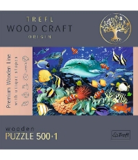 Imagine Puzzle Trefl din lemn 500+1 piese Viata Marina