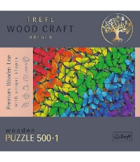 Imagine Puzzle Trefl din lemn 500+1 piese Fluturasii colorati