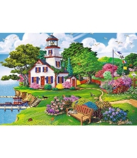 Imagine Puzzle Trefl din lemn 500+1 piese Portul in timpul verii