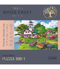 Imagine Puzzle Trefl din lemn 500+1 piese Portul in timpul verii