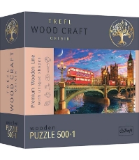Imagine Puzzle Trefl din lemn 500+1 Obictivele turistice din Londra