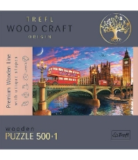 Imagine Puzzle Trefl din lemn 500+1 Obictivele turistice din Londra
