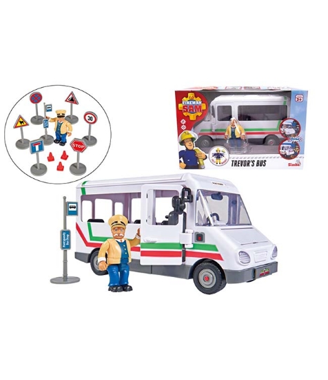 Imagine Pompierul Sam autobuz si figurina Trevor