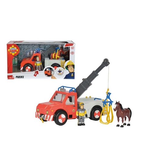 Imagine Pompierul Sam vehicul Phoenix si figurina Sam