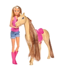 Imagine Papusa Steffi Love, Lovely Horse 29 cm cu cal si accesorii