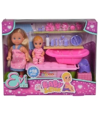 Imagine Papusa Evi Love Babysitter 12 cm cu figurina si accesorii