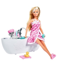 Imagine Papusa Steffi Love Bath Fun 29 cm cu figurina si accesorii