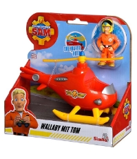 Imagine Elicopter Fireman Sam Wallaby cu figurina Tom