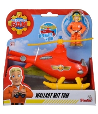 Imagine Elicopter Fireman Sam Wallaby cu figurina Tom