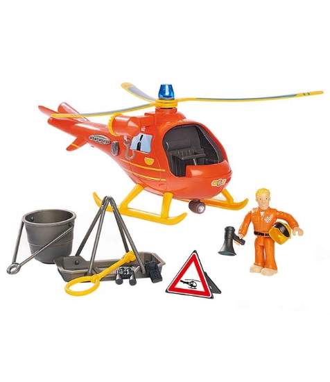 Imagine Elicopter electric Fireman Sam Wallaby cu figurina Tom