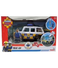 Imagine Masina de politie Fireman Sam Police Car cu figurina Malcolm si accesorii