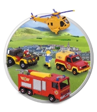 Imagine Pista de masini Fireman Sam Rescue Team Sam Fire cu 3 masinute, 1 elicopter si o figurina