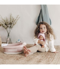 Imagine Cadita pentru papusa Baby Nurse Baleno Bath roz cu accesorii