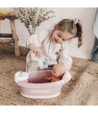 Imagine Cadita pentru papusa Baby Nurse Baleno Bath roz cu accesorii