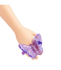 Imagine Papusa Barbie Fashionista bruneta cu rochie rosie cu flori