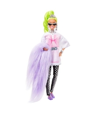 Imagine Barbie papusa Barbie Extra par verde neon