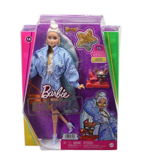 Imagine Barbie papusa Barbie Extra cu bandana