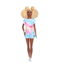 Imagine Papusa Barbie Fashionista cu par afro blond