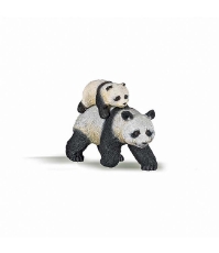 Imagine Figurina ursulet panda cu pui