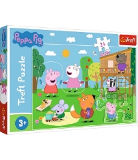 Imagine Puzzle Trefl 24 Maxi Peppa Pig Distractia din iarba