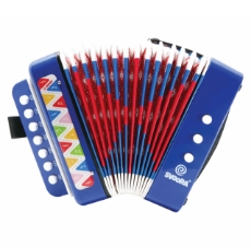 Imagine Instrument muzical acordeon albastru