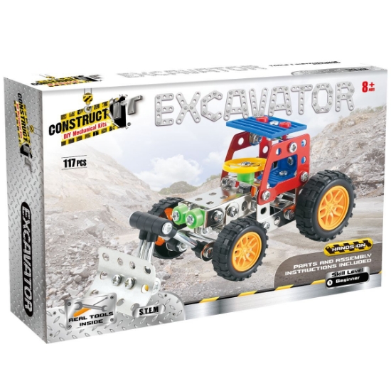 Imagine Kit STEM Tractor cu cupa de excavatie, nivel incepator