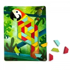 Imagine Joc educativ tip mozaic cu forme trapezoidale, Natura