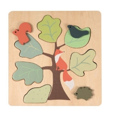 Imagine Puzzle din lemn vulpita,