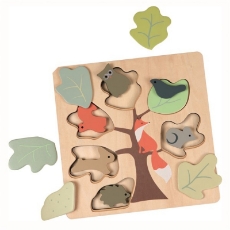 Imagine Puzzle din lemn vulpita,