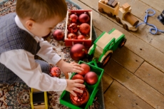 Imagine Jucarii Montessori Tractor cu remorca,