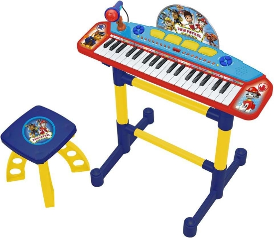 Imagine Keyboard electronic cu microfon si scaunel Paw Patrol