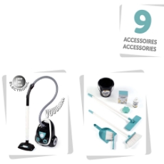 Imagine Jucarie Set curatenie cu troller si aspirator electronic negru