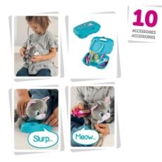 Imagine Set Veterinary Case, trusa veterinar cu pisica, cusca de transport si accesorii