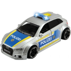 Imagine Masina de politie Audi RS3 1:32 15 cm cu lumini, sunete si accesorii