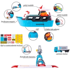 Imagine Set Creatix Logistic Freight Ship cu nava, camion si macara