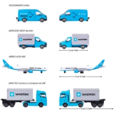 Imagine Set MAERSK Logistic cu 4 vehicule