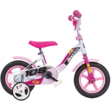 Imagine Bicicleta copii Dino Bikes 10' 108 Sport alb si roz